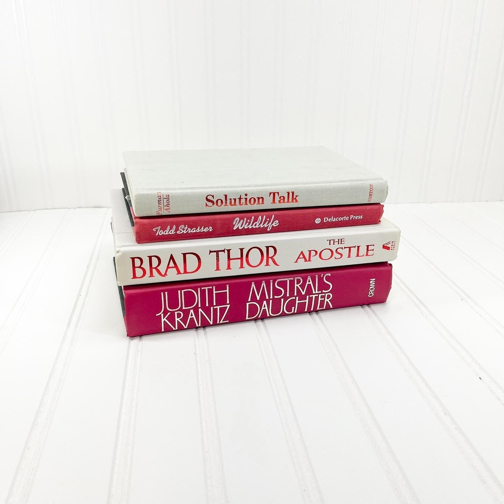 Red Decorative Book‎ Stack: Vintage Display Books